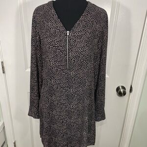 Express Black and White Long Sleeve Dress Size XS CB-